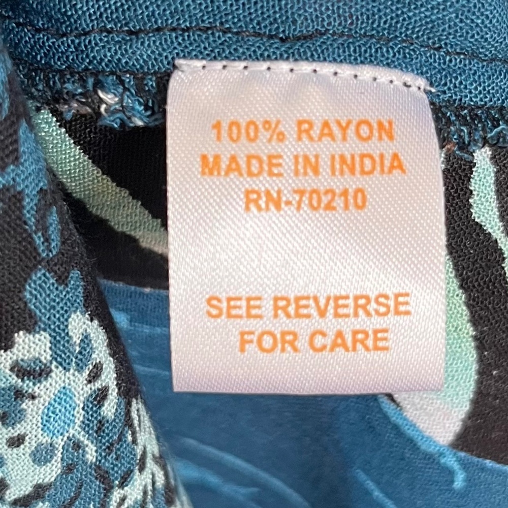 La Cera Multicolor Rayon Patchwork Button Front S… - image 8